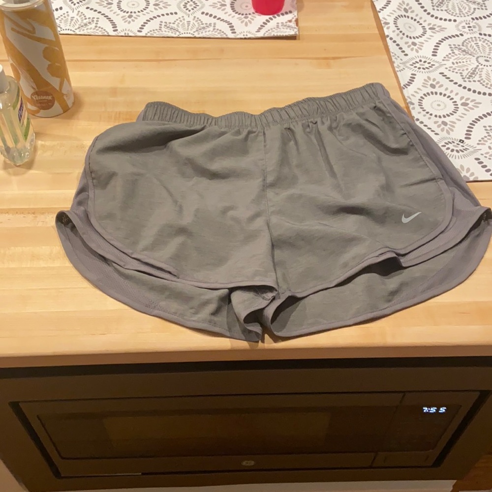 Women’s gray Nike shorts, lined.  New.